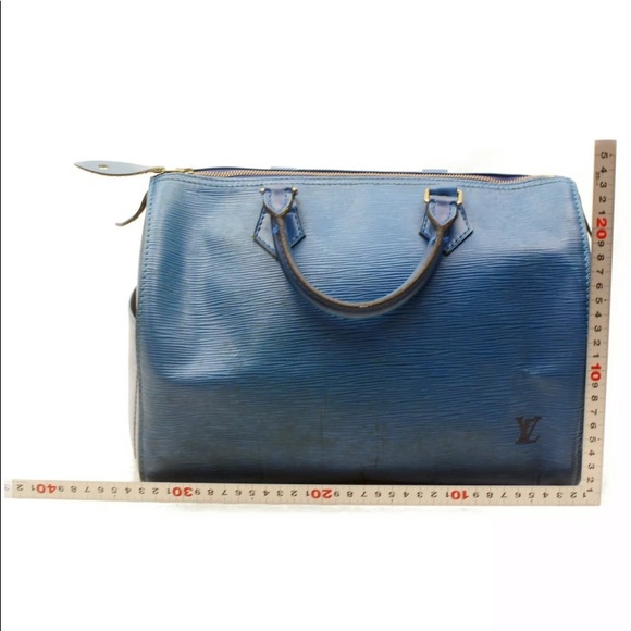 Authentic Louis Vuitton speedy 30 blue epi - Picture 2 of 9